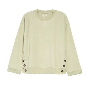 Madewell || (Re) Sourced Brushed Side-Button Relaxed Sweatshirt